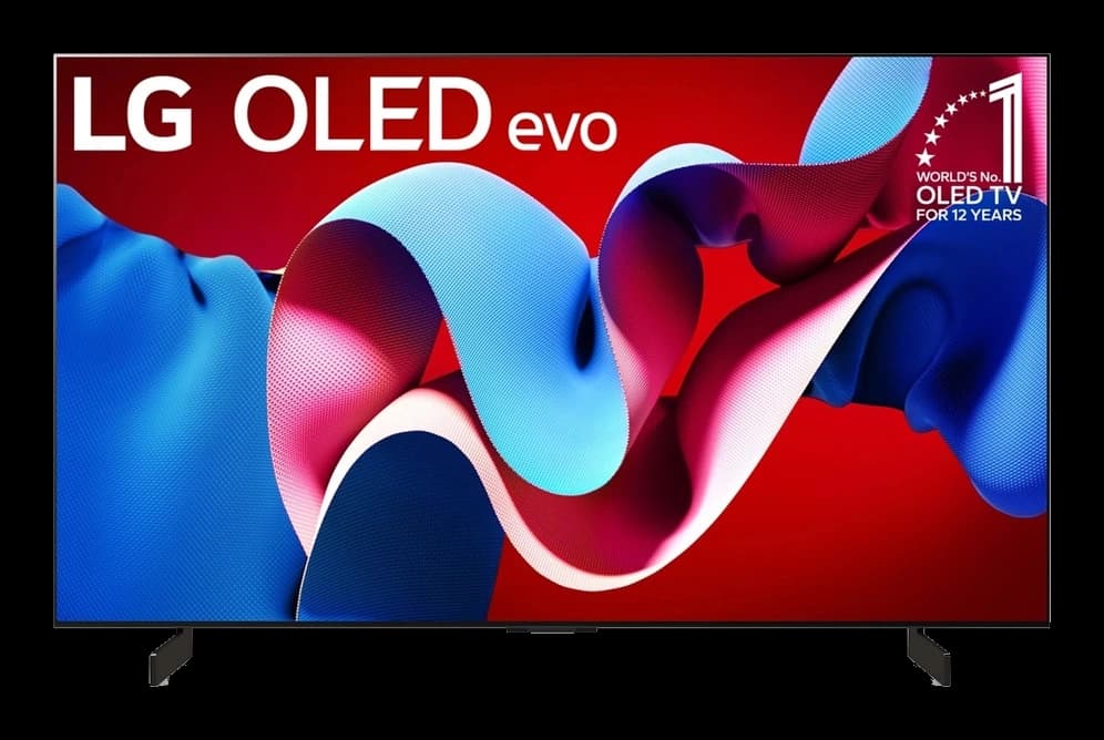 LG C4 42 inch OLED TV official product image with the background removed