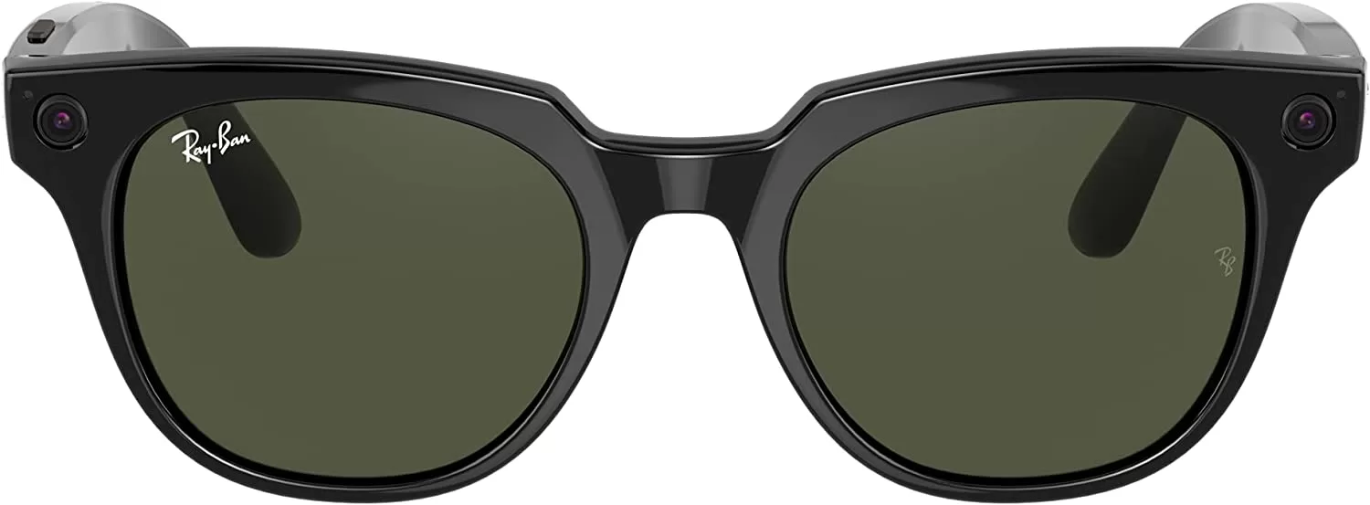 Ray-Ban Stories Meteor Square Shiny Black Green product Photo